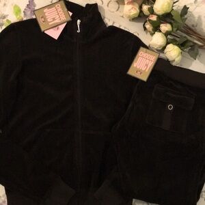ASO NWT Y2K✨Juicy Couture Vintage Original Velour Tracksuit Capri Set Grant Lg!
